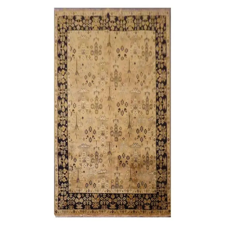 One Of The Kind Indian Hand-Knotted Rug 8'2'' X 7'10"